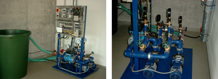 Ein Pumpversuch in den Laborhallen der Hochschule