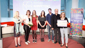 Das Team von „DieWaehlerischen&quot; bei der Preisverleihung am 27. Juni in Erfurt. Foto: MDR